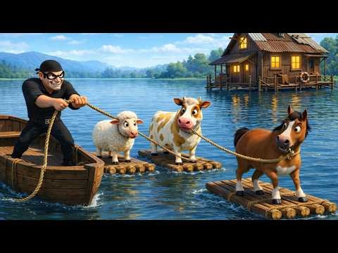 Old MacDonald Had a Farm Story |🐑🐄Funny Thief Story for Kids | Police Officer Saves the Day 👮‍♂️