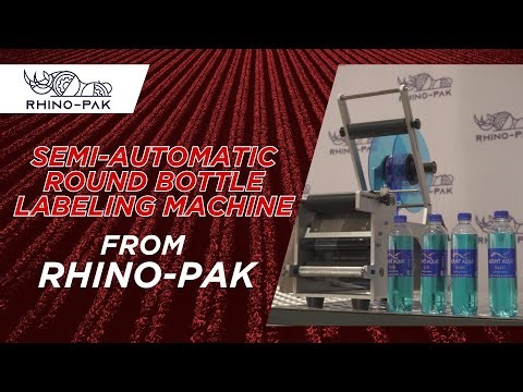 Automate your labeling process with the Rhino-Pak MT-50 Round Bottle Labeler.