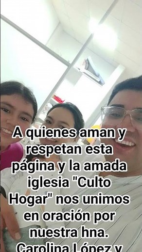 A quienes aman y respetan esta página y la amada iglesia "Culto Hogar" nos unimos en oración