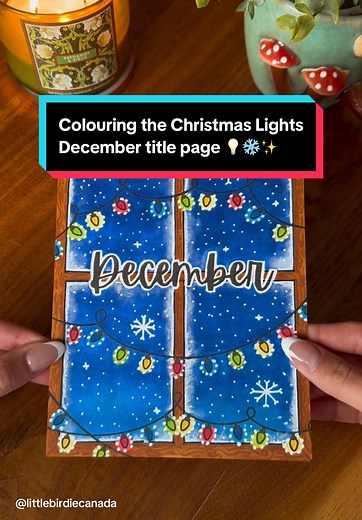 Christmas Lights Colouring Theme Ideas for December Bullet Journal