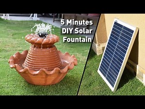 5 minutes Easy DIY solar Fountain from Terracotta
