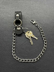 Biker Wallet Chain With Leather Belt Loop - Etsy