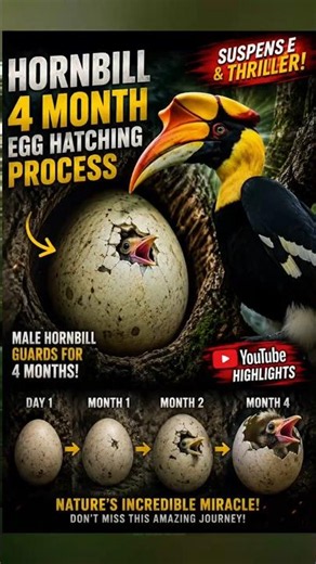 Hornbill egg hatching process ? #creators #trend #views #storyboard #viralcontent