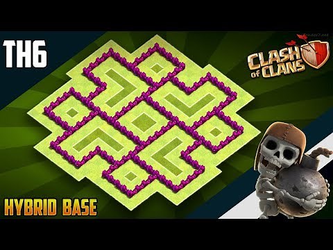 New BEST TH6 HYBRID/TROPHY Base 2019!! COC Town Hall 6 (TH6) Hybrid Base Design - Clash of Clans