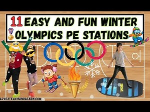 11 Easy and Fun Elementary WINTER OLYMPICS PE STATIONS, Games, Activities #pegames #winterolympics