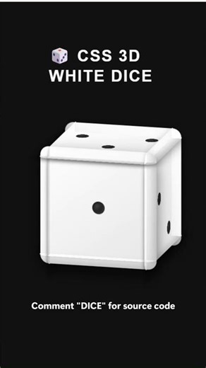 3D Dice Animation with Pure CSS | No JavaScript!