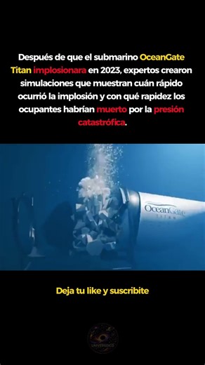 La rápida implosión del submarino de OceanGate #shorts #ytshorts #submarinos #implosion