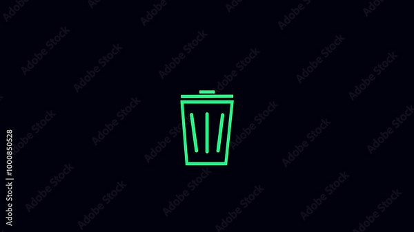 delete animation icon clean remove animated sign symbol Stock Video