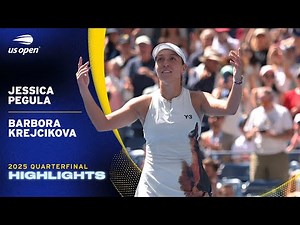 Jessica Pegula vs. Barbora Krejcikova Highlights | 2025 US Open Quarterfinal