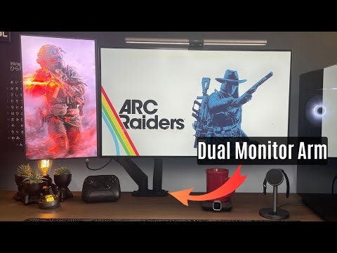 The Best Dual Monitor Arm Setup I've Ever Built - Suptek Monitor Mount Review!