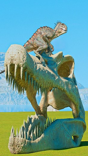 Scorpios Rex Climbs on Skull and Starts Hunting Humans #scorpio #rex #human #hunting #skull