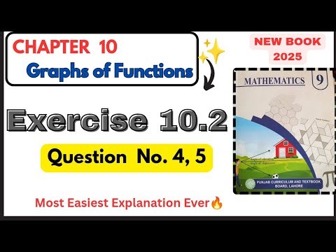 Class 9Th Math New Book Exercise 10.2 | Chapter 10 Graphs of Functions | Class 9th Math Ex 10.2