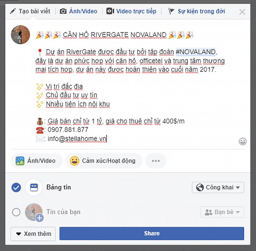 Chèn icon, biểu tượng cảm xúc, kí tự đặc biệt vào Facebook