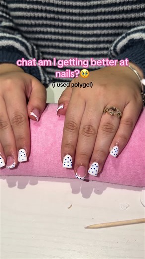 i see improvement 🤔 #nails #beginnernailtech #polygel
