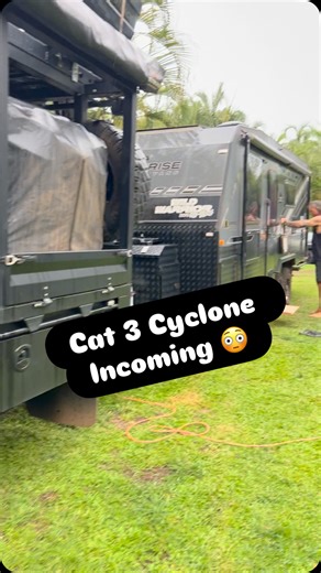 The cyclone has now been upgraded to a Cat 3 😳we have decided to head a bit further south to Pine Creek . I think it was a good move . Thanks to everyone who has called and sent us messages 🩷 #cyclone #darwin #northernterritory #nt #livingonatrip #australiatravel #caravan #wetseason #cycloneseason #bettertobesafethansorry | Living ONA TRIP