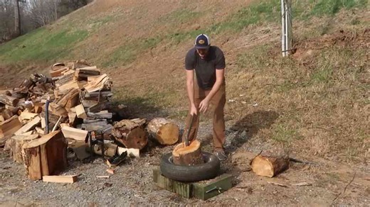 “I just sit down and keep going.” - Why this firewood hack hits different