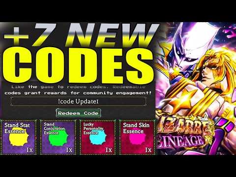 *NEW CODES* ALL WORKING CODES FOR BIZARRE LINEAGE IN 2026! ROBLOX BIZARRE LINEAGE CODES
