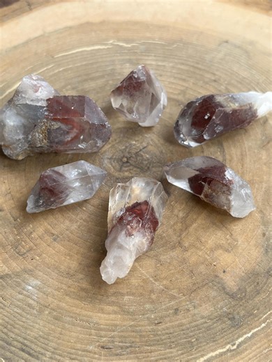 6 Red Phantom Manifestation Quartz Crystal Point Stones - Etsy