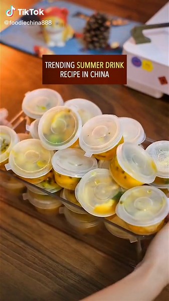 Delicious Chinese Summer Drink Recipe with Yakult and Passion Fruit