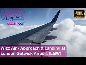 [4K] Wizz Air | Airbus A321-231 | Stunning morning Approach & Landing at London Gatwick Airport