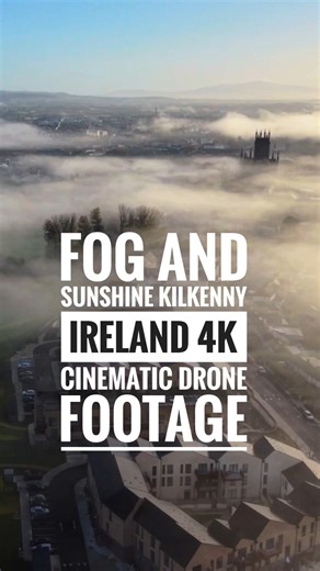 Fog and Sunshine Kilkenny Ireland 4k Cinematic drone footage #ireland #shorts #short
