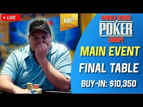 WSOP Europe 2022 MAIN EVENT - FINAL TABLE! - Live Streaming