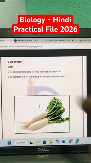 Biology - Hindi | NIOS Practical File PDF Direct Download | NIOS 2026 #shorts #feed #nios #practical