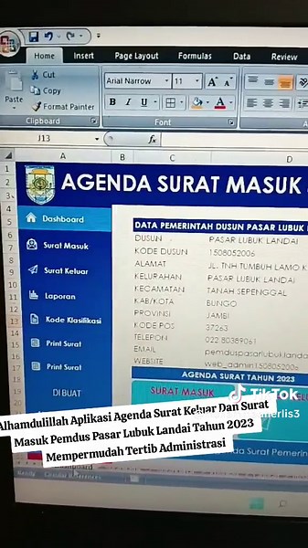 Aplikasi Agenda Surat Masuk & Keluar Kelurahan