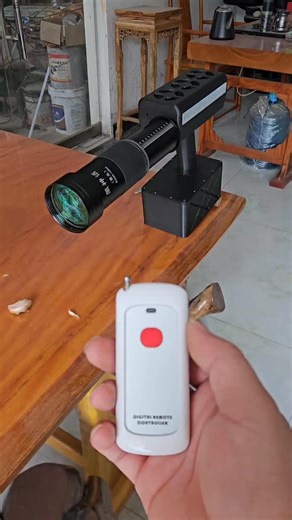 The power of kx500 is still satisfactory. #diy #laser #lasercannon #lightpowers #laserfire | ZHU FENG