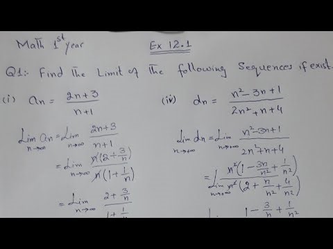 Math 11 Chapter No 12 | Ex. 12.1 | Q. 1 | 1st Year Math New Syllabus 2025