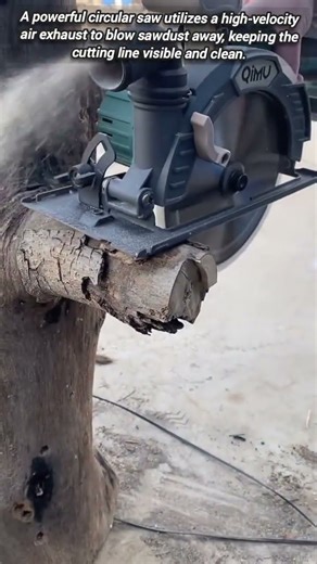 Specialized Circular Saw Blows Sawdust Away For Better Visibility