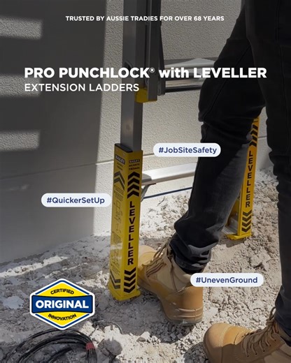 Built for tough worksites with uneven ground. #BaileyLadders #LadderLeveller #ExtensionLadders | Bailey Ladders | Facebook