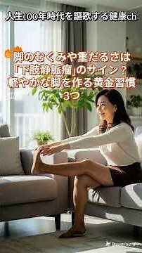 【下肢静脈瘤】脚のむくみ・重だるさを解消！血管を若返らせる黄金習慣3選#下肢静脈瘤 #脚のむくみ #血流改善 #健康習慣 #厚生労働省 #むくみ解消 #血管ケア