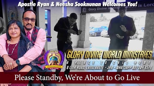 🤝 Become a Partner in the Ministry 🏫 Glory Divine World Ministries Nedbank Wadeville Branch Cheque Account: 1022774611 Branch:193642 Swift Code: NEDSZAJJ 🍞 Outreach & Evangelism Nedbank Current Account Acc No. 1158446772 Branch Code 198765 Ref. Your full name 🙏 CONNECT WITH US https://linktr.ee/glorydivine 📱 WhatsApp: 081 304 9579 (Send a message with your Name and Surname to be added to our daily soul food directly from Apostle Ryan Sooknunan) 💻 e-mail: info.glorydivine@mweb.co.za 💒 Chur