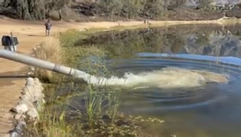 Today’s trout stocking at Yucaipa. Top lake with 415 lbs. | San Bernardino County Regional Parks