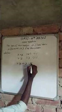 class 10th maths CBSE board English medium chapter linear equation important questions