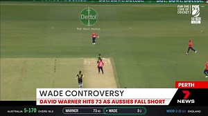 Australia's Matthew Wade found himself at the centre of a controversial incident in the first of three T20 matches against England in Perth. Details in 7NEWS Adelaide at 4pm and 6pm | www.7NEWS.com.au #7NEWS | 7NEWS Adelaide