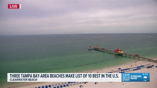 These 3 Tampa Bay-area beaches made the list of the 10 best in the US for 2026