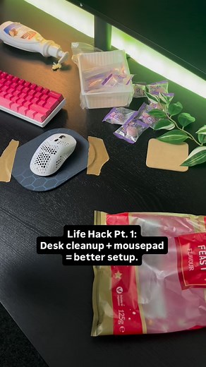 1.7K views · 11 reactions | Desk Reset  Clean space, better focus. Don’t skip the mousepad—it makes all the difference! #mousepad #setup #clean #gamingtips #lifehacks #idgaming | ID Gaming | Facebook