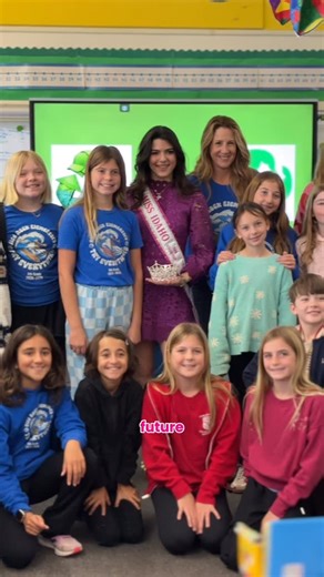 Ava Grace Nichols | Miss ID Teen Volunteer | Such a full-circle moment 🥹💚 So much fun at Birdrock Elementary teaching a 5th grade class all about sustainable fashion ♻️✨We talked the 3... | Instagram
