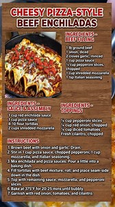 Cheesy Pizza-Style Beef Enchiladas | Sophia’s Easy Recipes