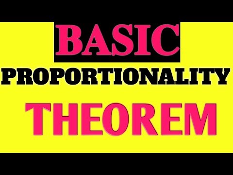 Basic proportionality theorem thales theorem