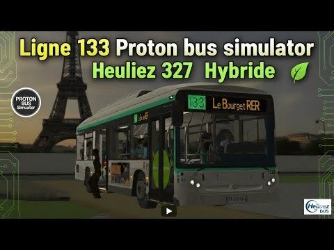 Ligne 133 Heuliez 327 hybride (livrée ratp Fictif) Proton bus simulator Map Zerkini