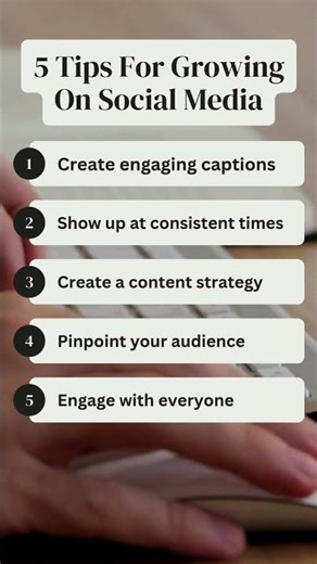 5 tips growing on social media #smallbusinessideas #socialmedia #trending