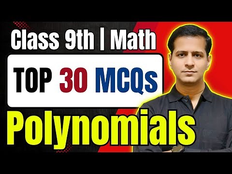 📘 Class 9 Maths Chapter 2 – Polynomials | 30 Most Important MCQs |