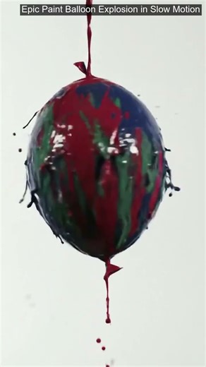 Epic Paint Balloon Explosion in Slow Motion