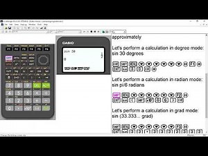 Casio fx9750GIII Radian/Degree/Grad modes
