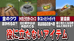 【マイクラ】どんな使い方してる？役に立たない最悪なアイテム10選！【ゆっくり解説】