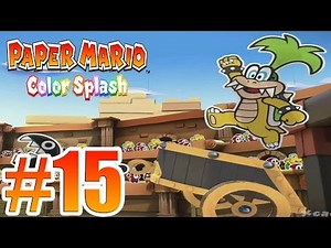 Paper Mario Color Splash Gameplay Walkthrough Part 15 - Iggy Boss Fight + Gamepad Capture