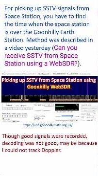 Picking up SSTV from Space Station using Goonhilly WebSDR